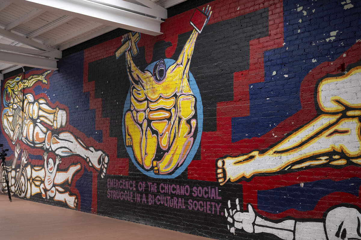 A Royal Chicano Air Force mural inside the Washington Neighborhood Center during Preservation Sacramento’s annual historic home tour in Sacramento on Sunday, Sept. 20, 2026.